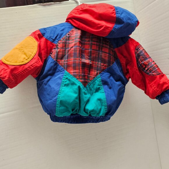 Vintage The Cuddle Club Baby Child Coat Jacket Infant Block Colors Mr Fix It 12 - Picture 2 of 16